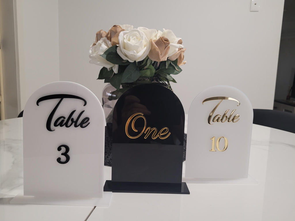Table Number Arches