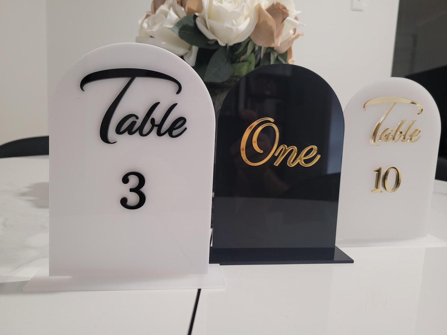 Table Number Arches