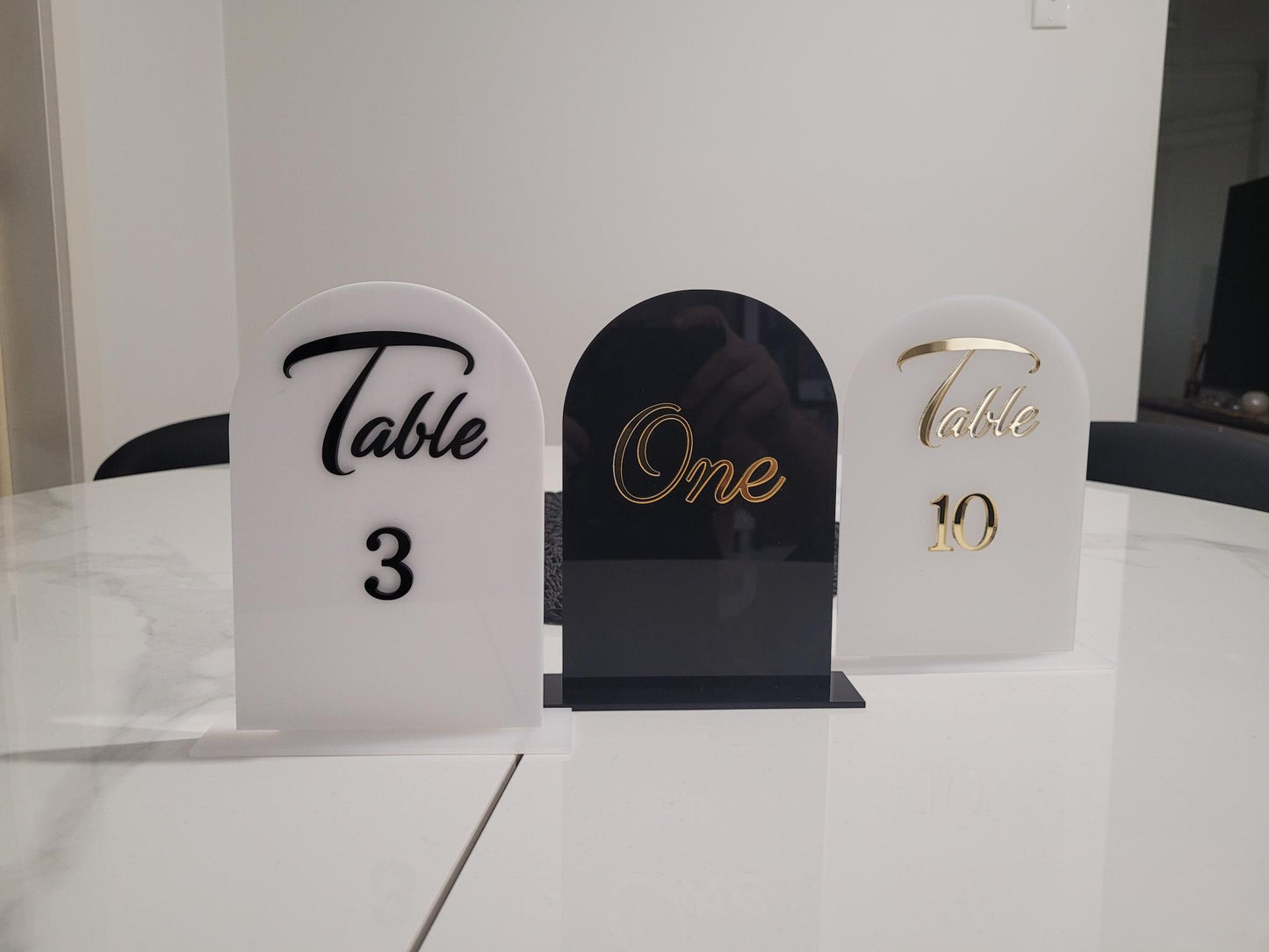 Table Number Arches