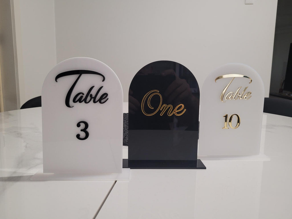 Table Number Arches