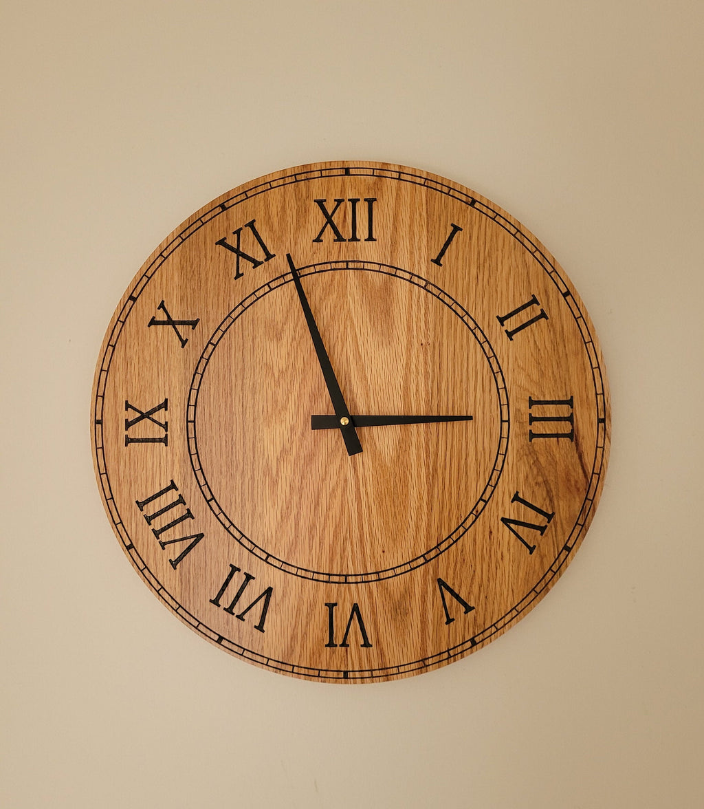 Laser Engraved Wooden Clock