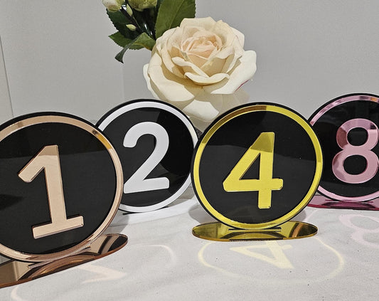 Acrylic table numbers, Custom Table Numbers, Mirror Acrylic Table numbers, Table numbers Laser cut